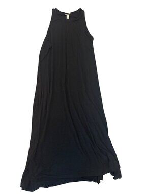 A New Day Black Ribbed Sleeveless Maxi Dress XXL Summer Solid Print Vacation